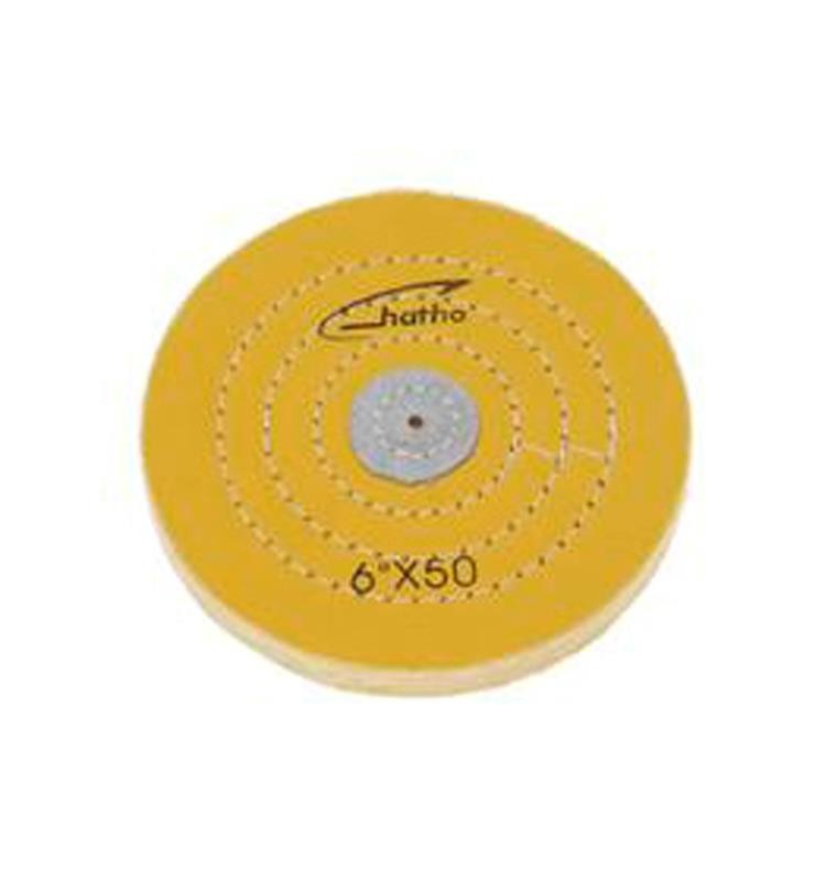 DISCO HATHO ALGODON AMARILLO 150x15 MM 50 HOJAS