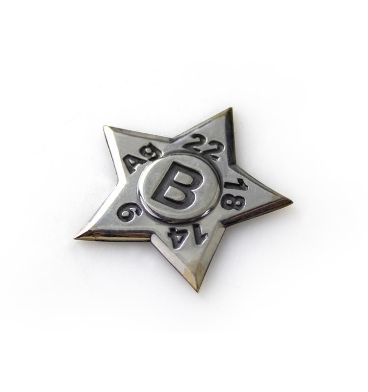 ESTRELLA DE TOQUE EN PLATA TECHNOFLUX 9, 14, 18, 22 K Y AG