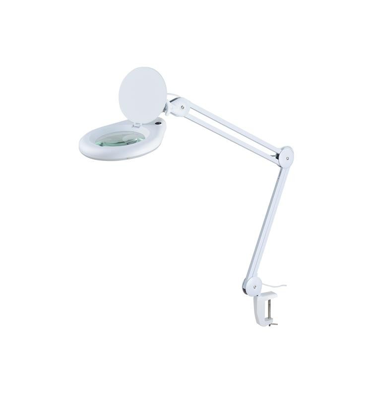 LAMPARA C/ LUPA 5 DIOPTRIAS CON PINZA PARA FIJACION 60 LEDS 14W