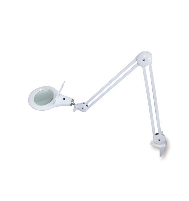 LAMPARA C/ LUPA 5 DIOPTRIAS CON PINZA PARA FIJACION 90 LEDS 9W