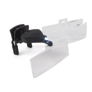 LUPAS BINOCULARES CON PINZA 3 LENTES 1,5x- 2,5x – 3,5x LUZ LED