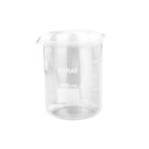 VASO CRISTAL GRADUADO FORMA BAJA 1000 c.c. CON PICO