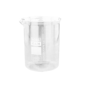 VASO CRISTAL GRADUADO FORMA BAJA 2000 c.c. CON PICO